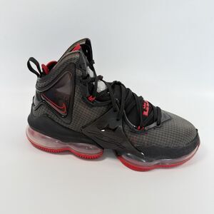 Nike LeBron 19 Bred Black/University Red Men's Basketball Shoes Size 8.5